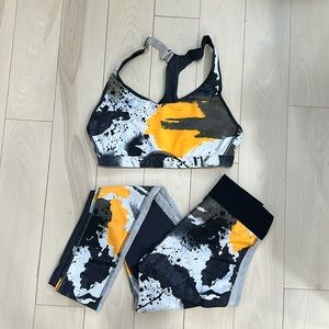 Reebok workout set with adjustable sports bra